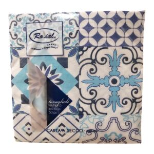 TOVAGLIOLO PANAREA AZZURRO 40X40 (50PZ) AIRLAID